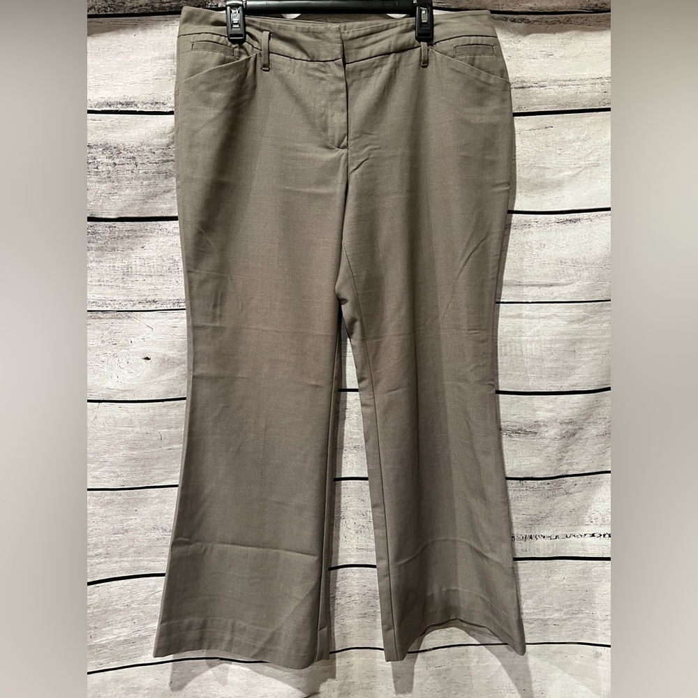 New York & Company Beige Textured Women's Dress Pants Office 14
